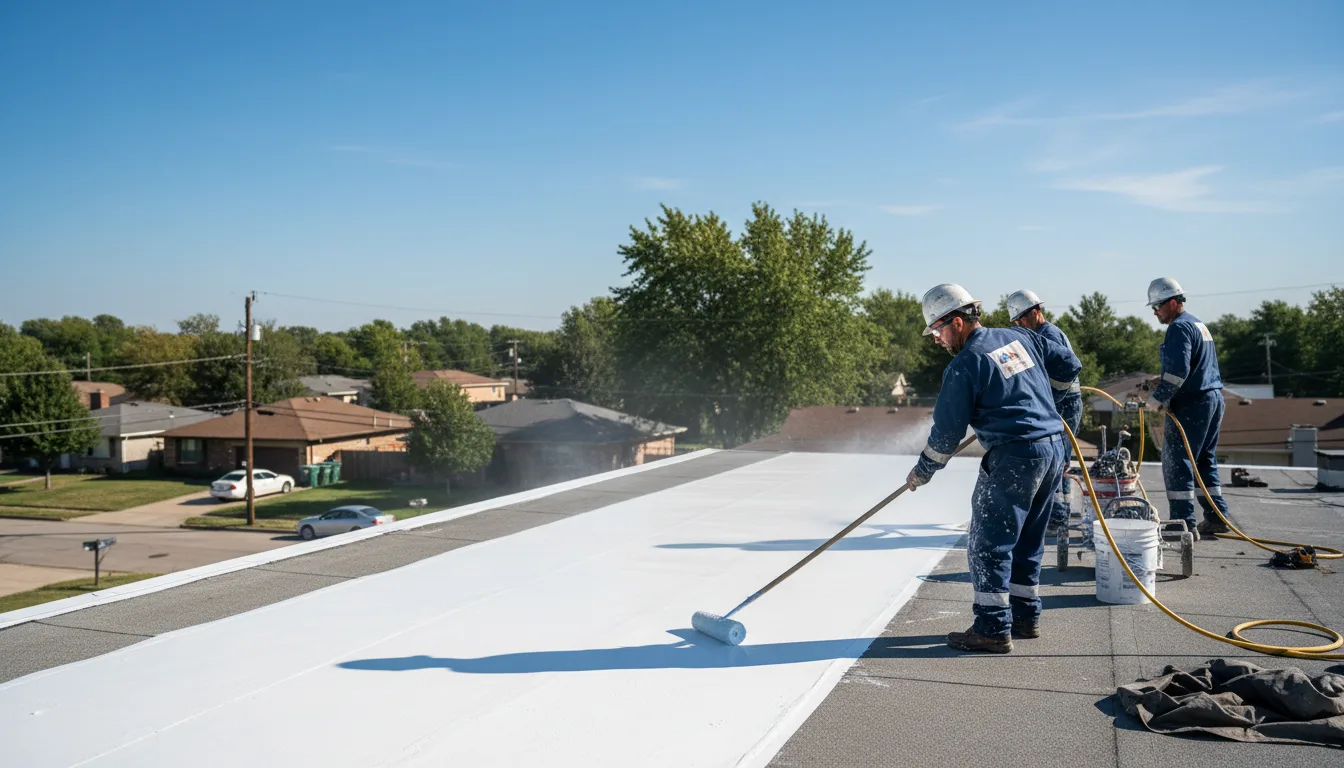 Commercial roof coating in Rutland, MA near me